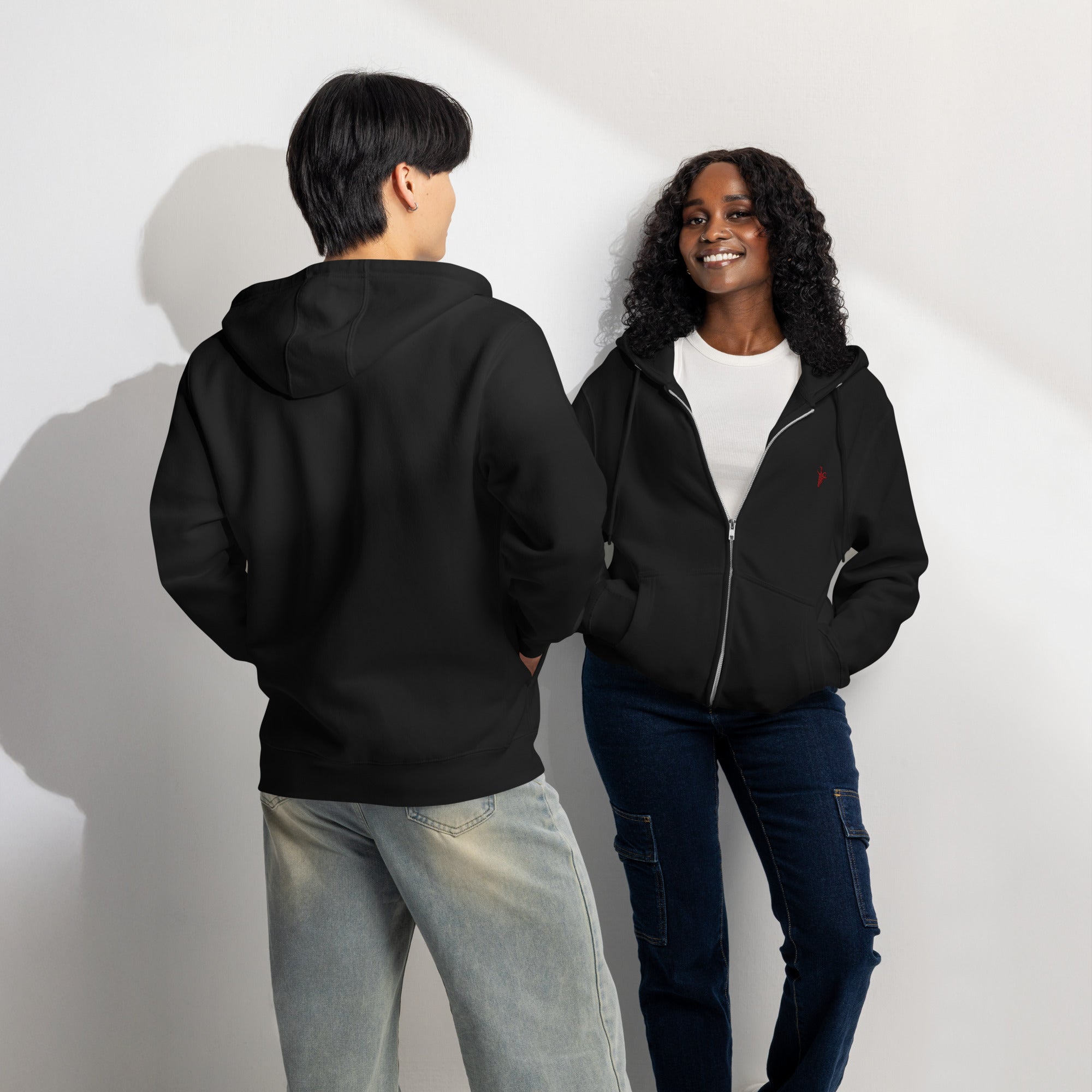 Premium Red Logo Zip Hoodie – 𝔔𝔲𝔞𝔤𝔚𝔞𝔯𝔢